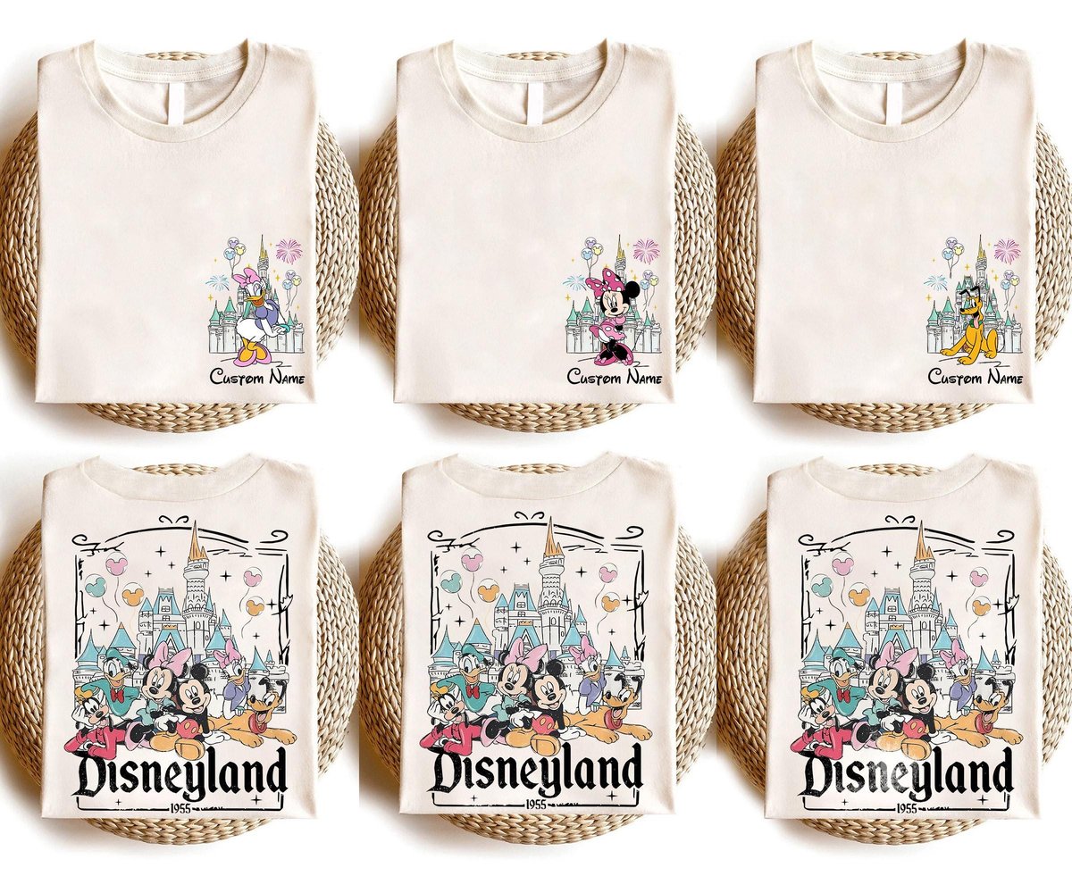 Retro Disneyland Shirt 1955 Disney Family Group Mickey Friends Shirt