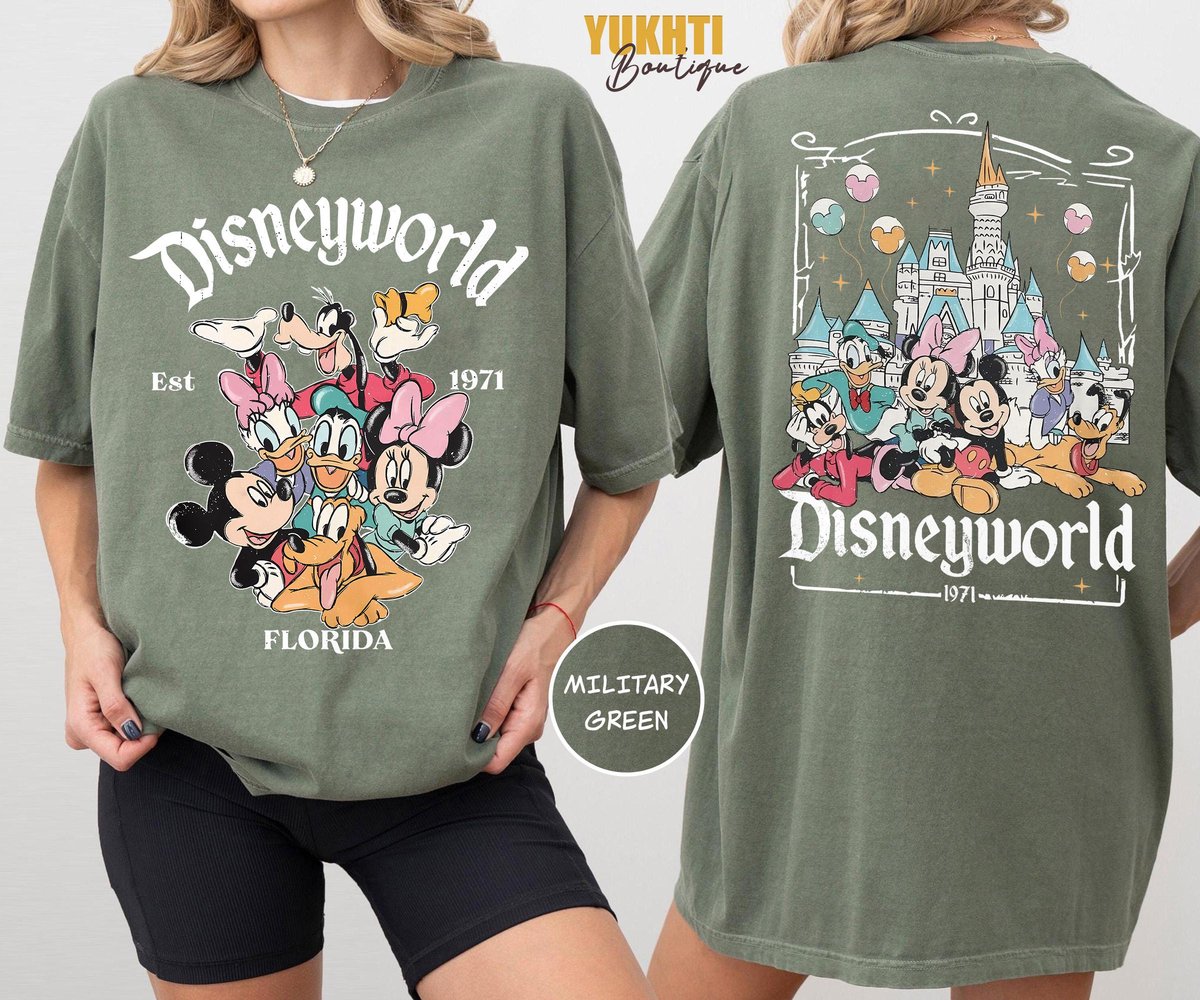 Retro Disneyworld Shirt 1971 Vintage Mickey Vacation Tee