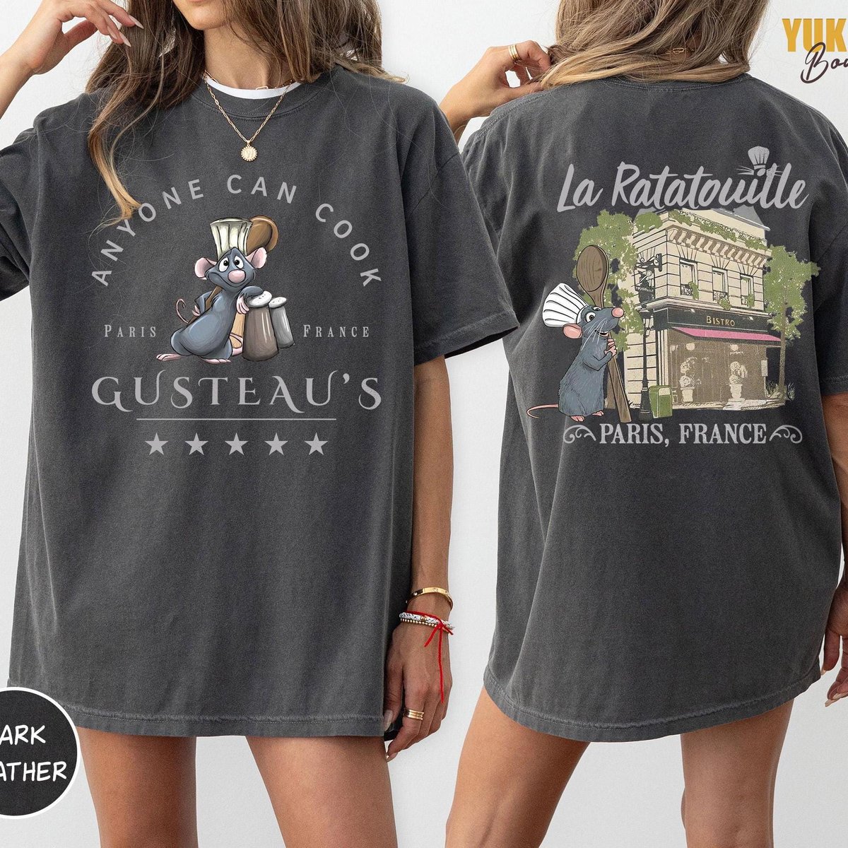 Retro Little Chef Remy T-Shirts Disney Ratatouille Paris Gusteau's Shirt