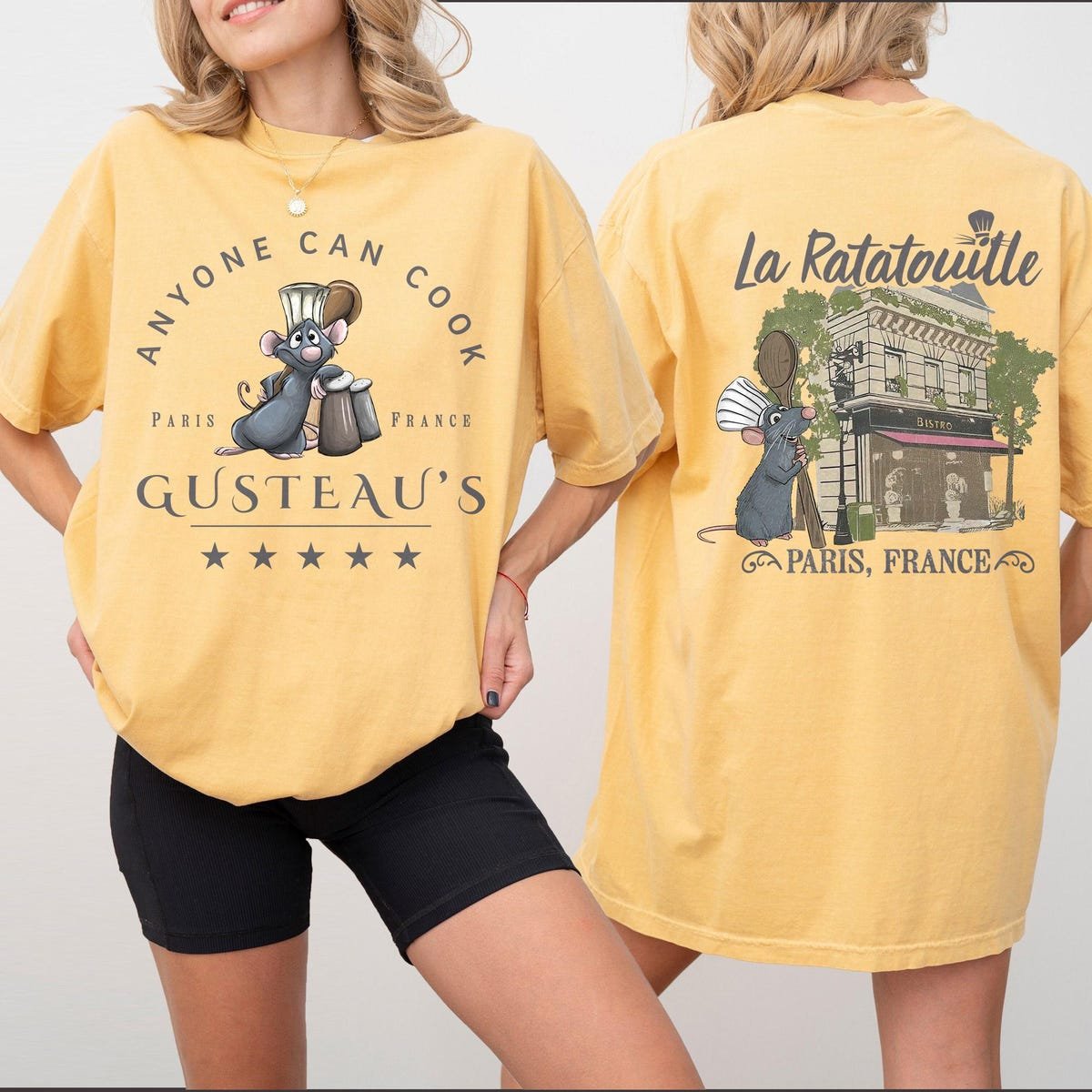 Retro Little Chef Remy T-Shirts Disney Ratatouille Paris Gusteau's Shirt