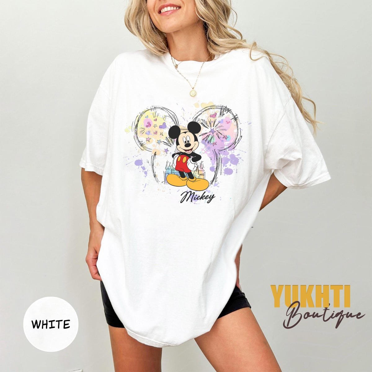 Retro Mickey Friends Watercolor Shirt Disney Trip 2025 Family Tee