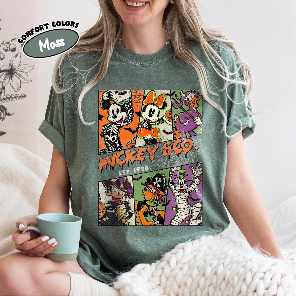 Retro Mickey Halloween Shirt Comfort Colors Disney Tee 2025 Family Trip