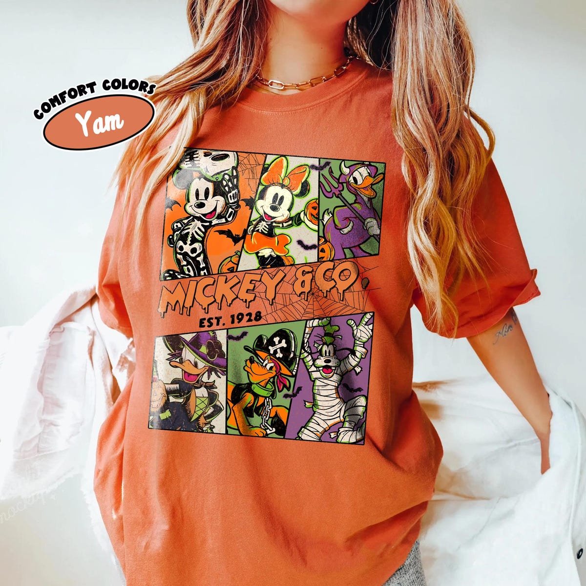 Retro Mickey Halloween Shirt Comfort Colors Disney Tee 2025 Family Trip
