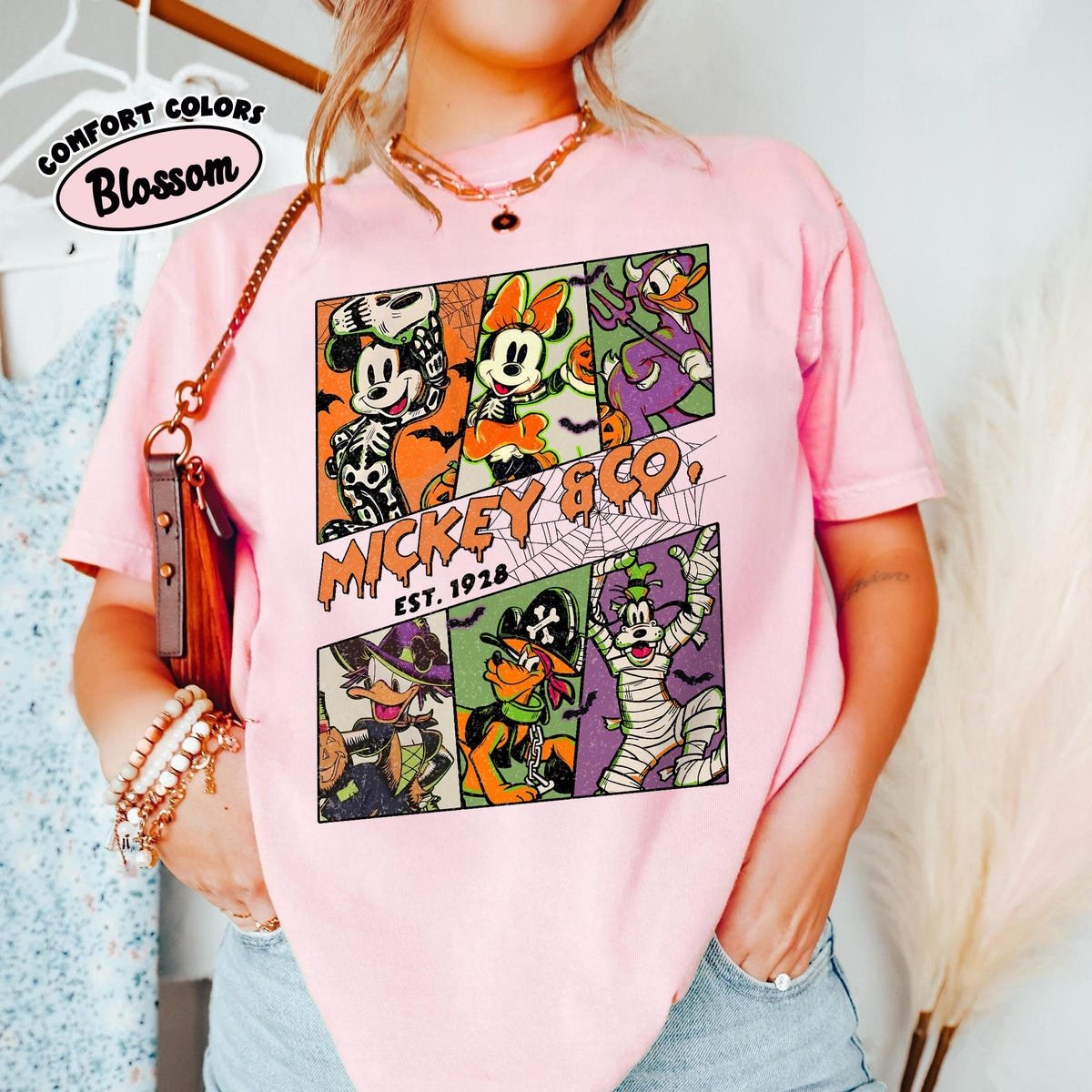 Retro Mickey Halloween Shirt Comfort Colors Disney Tee 2025 Family Trip