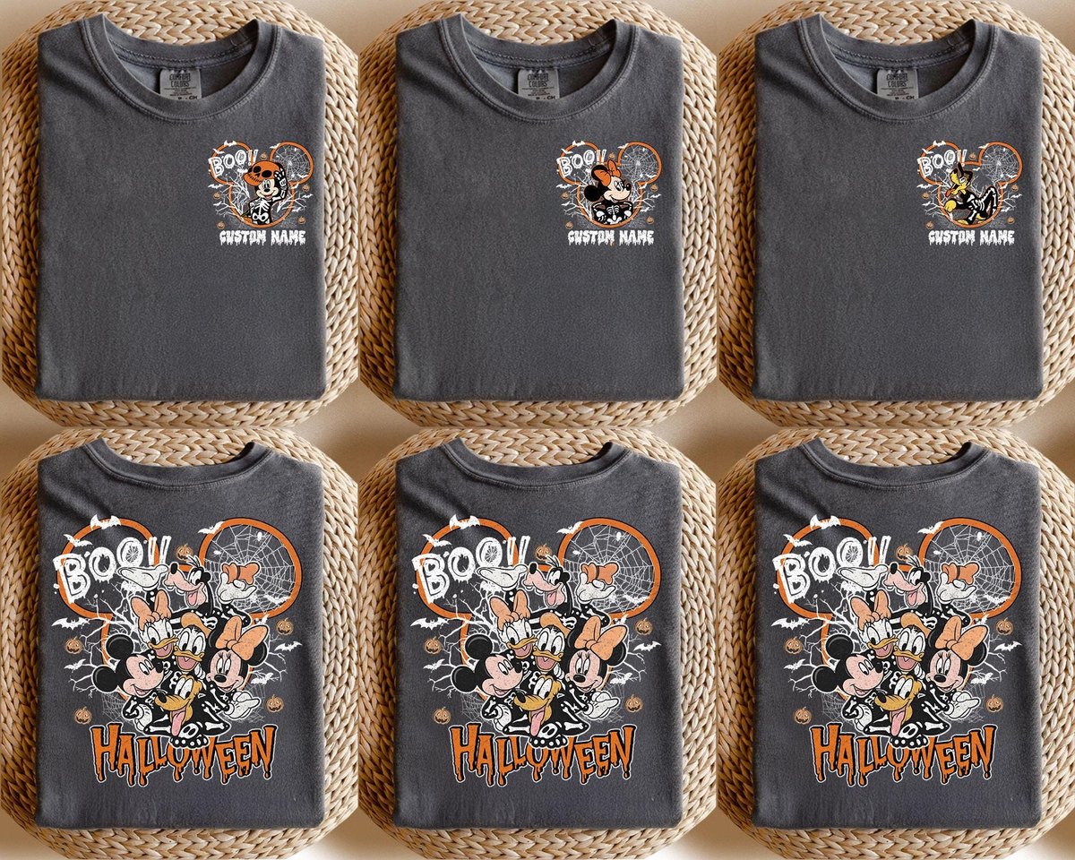 Retro Mickey Halloween Shirt Disney Family Trip Party Apparel