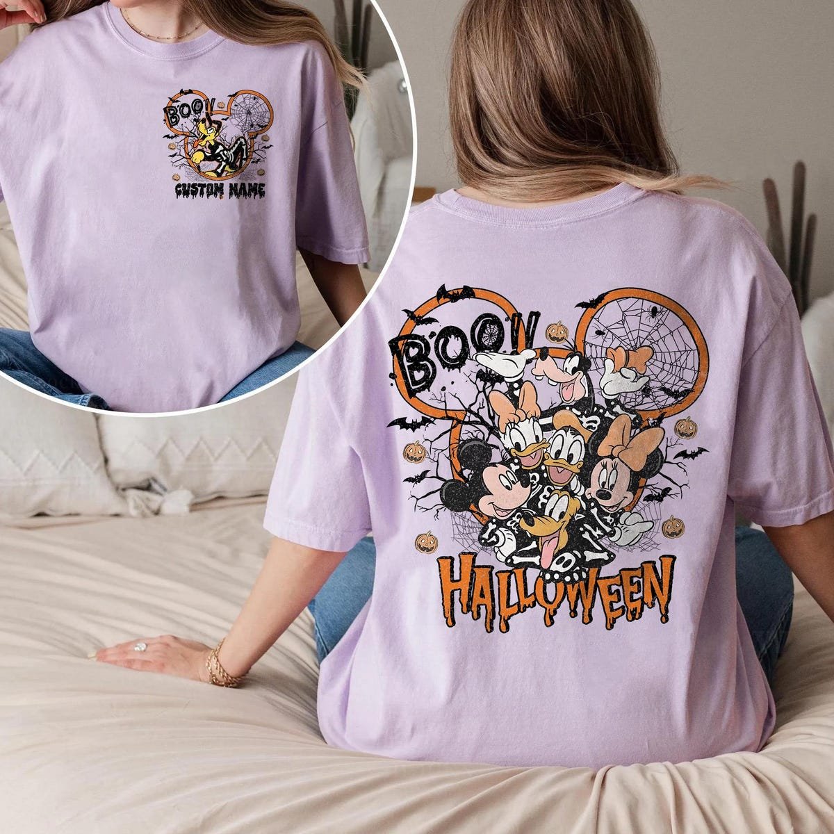 Retro Mickey Halloween Shirt Disney Family Trip Party Apparel