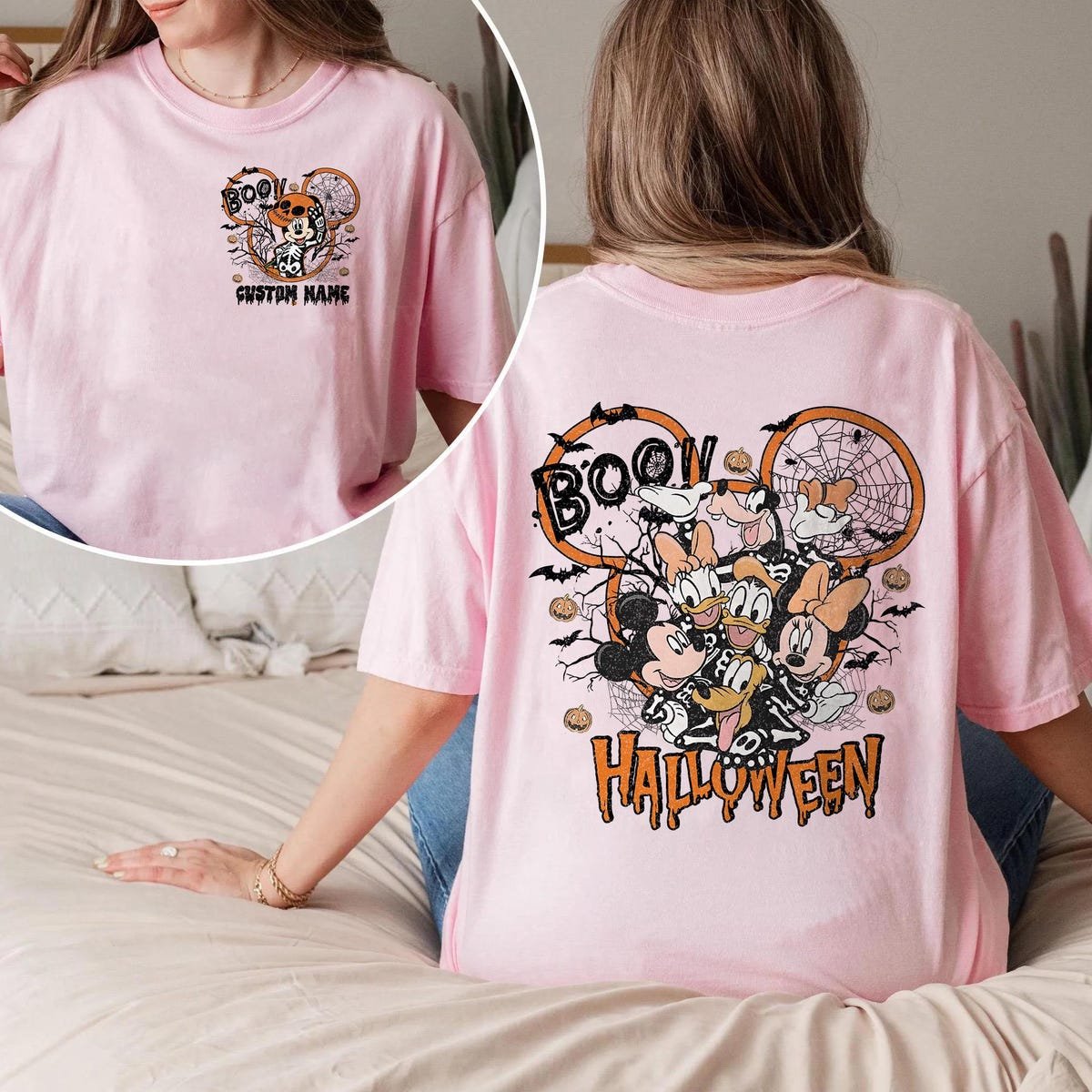 Retro Mickey Halloween Shirt Disney Family Trip Party Apparel