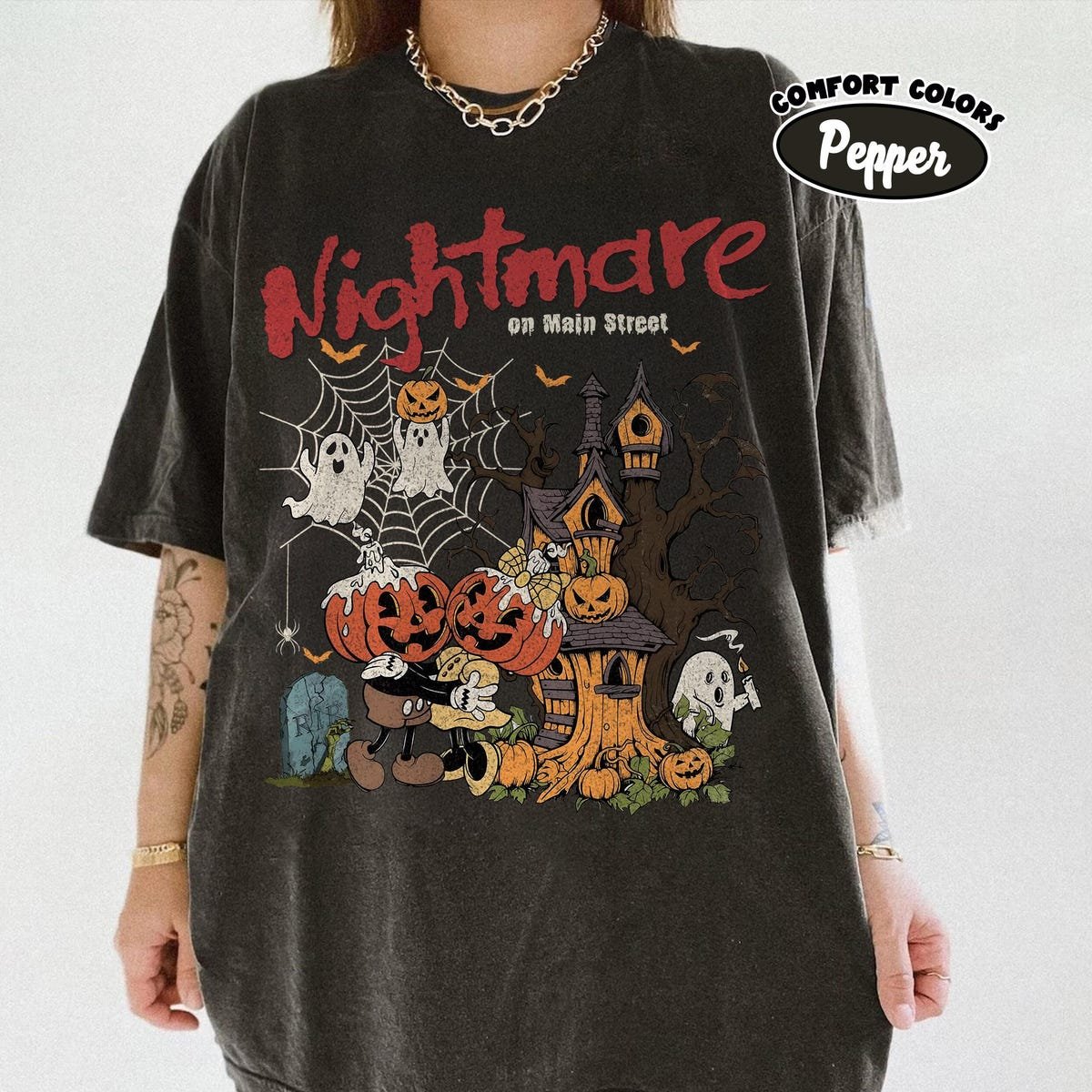 Retro Mickey Minnie Halloween Shirt Disney Trip 2025 Family Tee