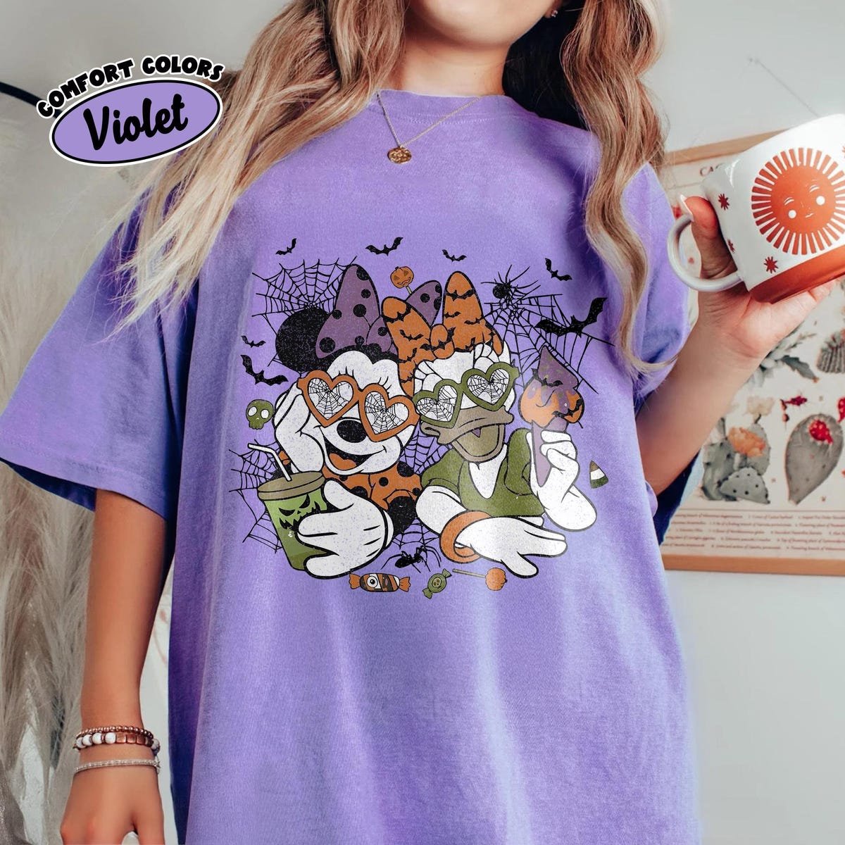 Retro Minnie Daisy Halloween Shirt Besties Trip Disney T-Shirt 2025