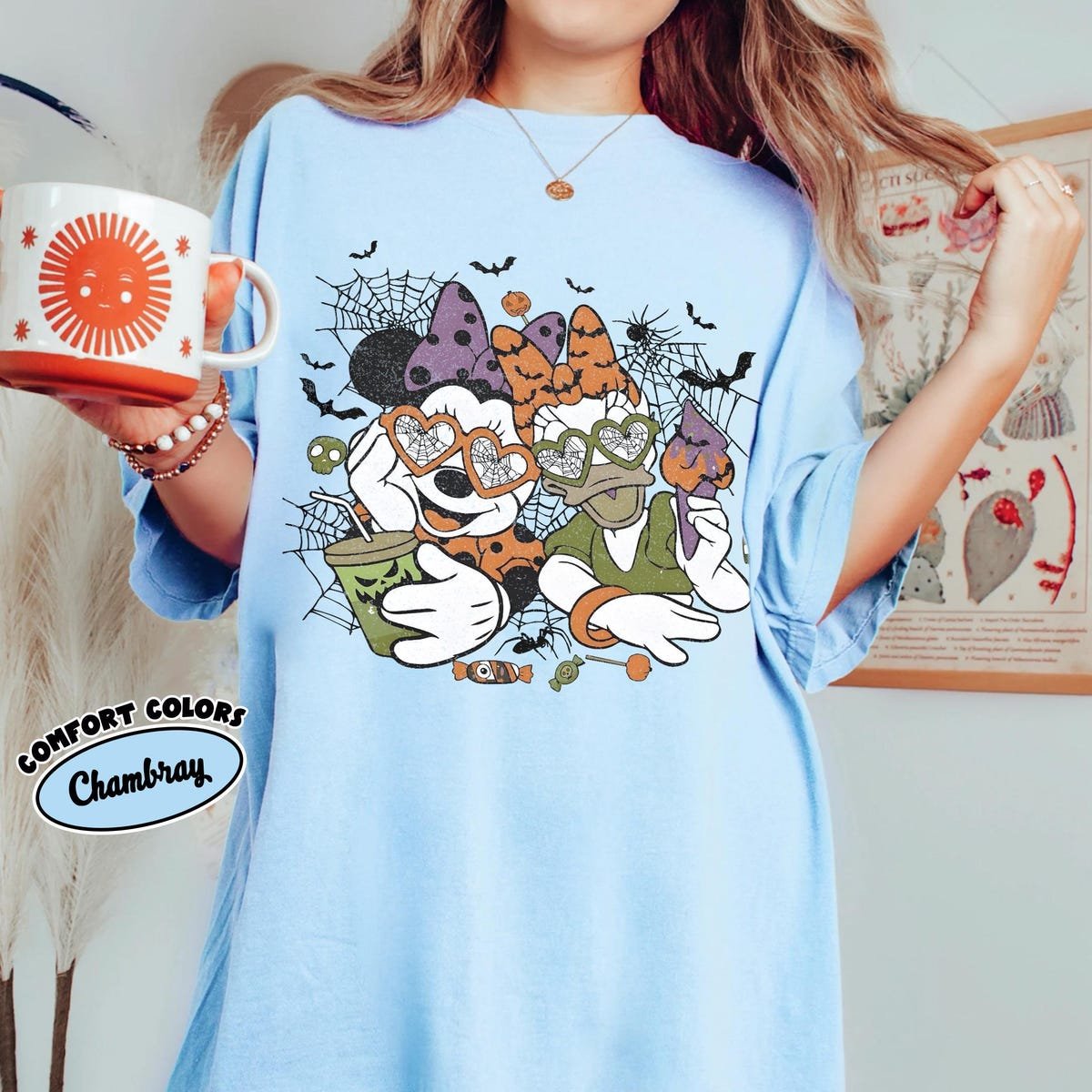 Retro Minnie Daisy Halloween Shirt Besties Trip Disney T-Shirt 2025