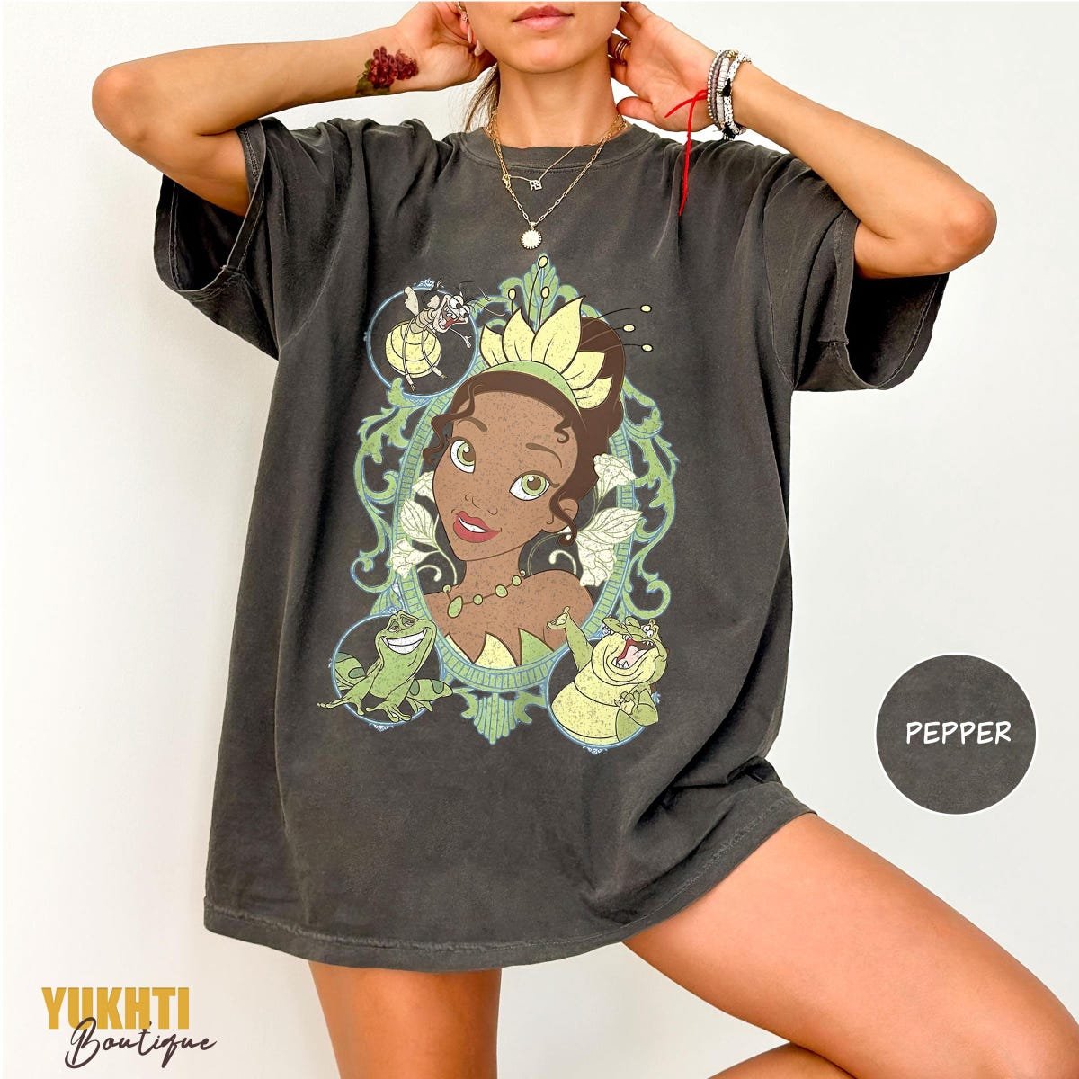 Retro Princess Tiana Shirt Disney Graphic Tee Magic Kingdom Apparel