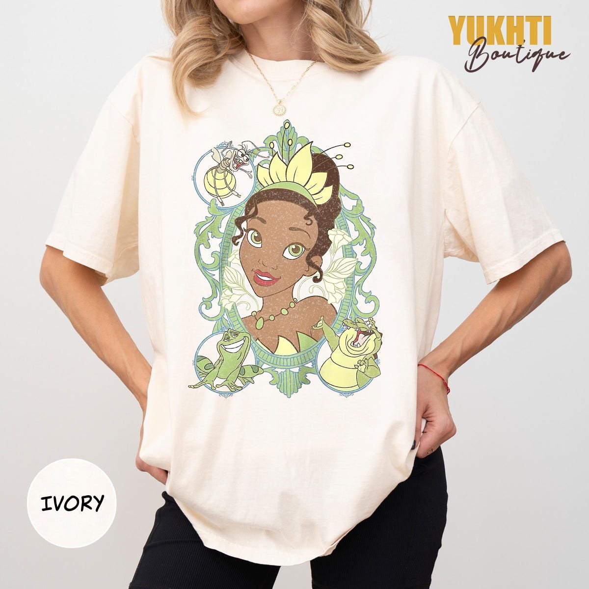 Retro Princess Tiana Shirt Disney Graphic Tee Magic Kingdom Apparel