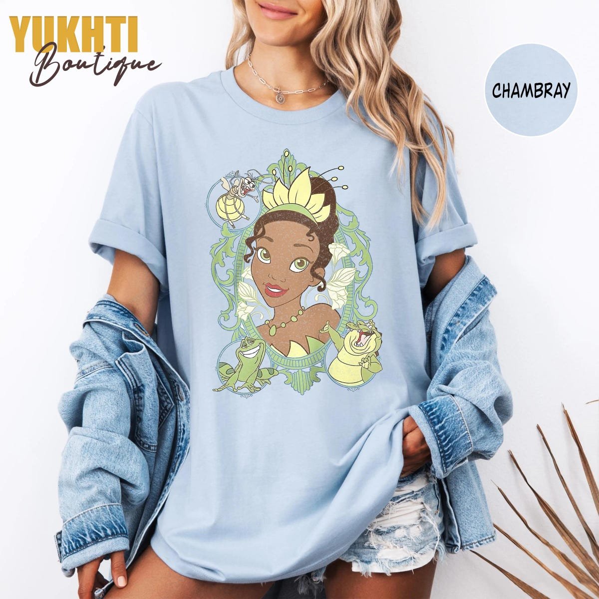 Retro Princess Tiana Shirt Disney Graphic Tee Magic Kingdom Apparel