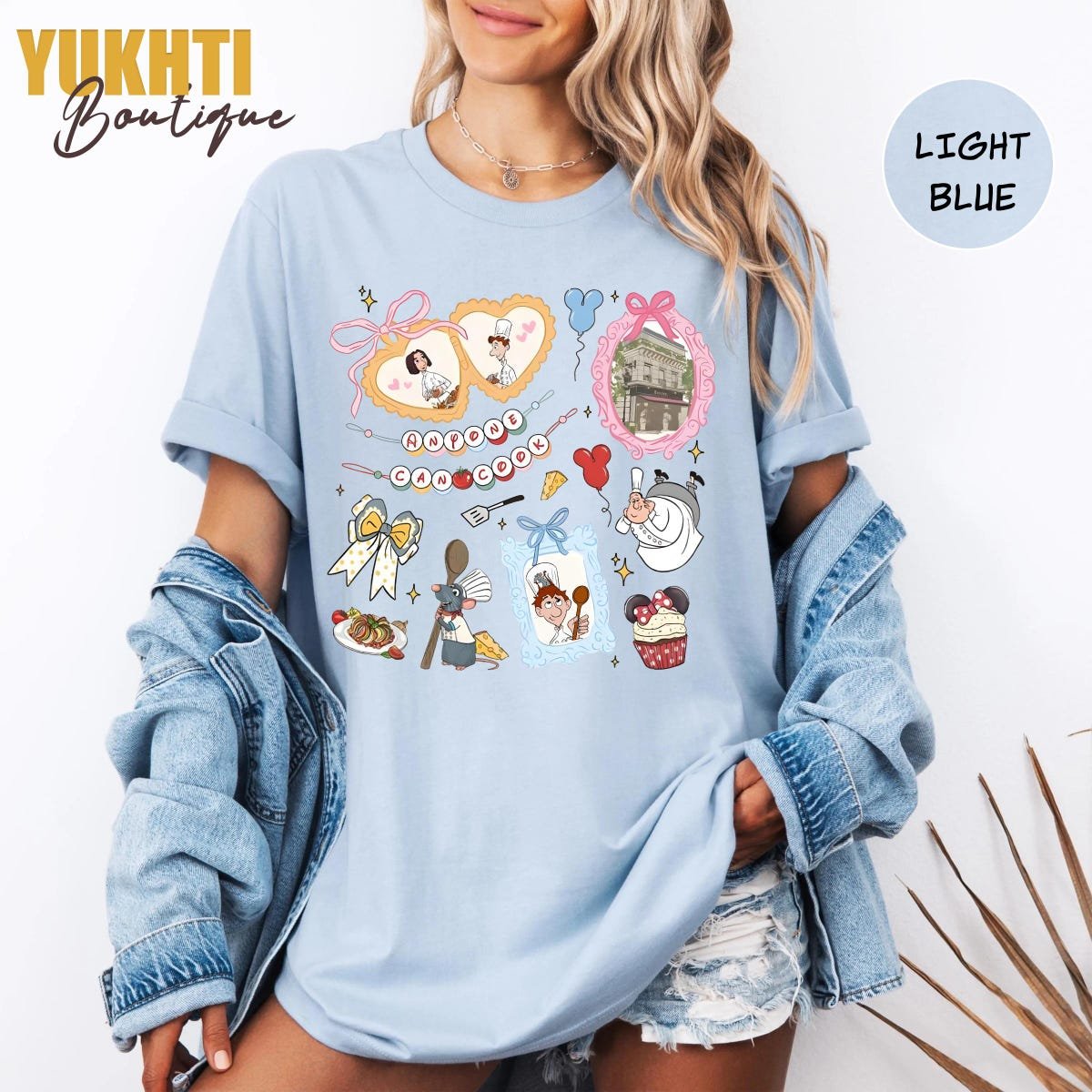 Retro Ratatouille Shirt Disney Tee Remy Linguini Graphic Paris Chef Outfit