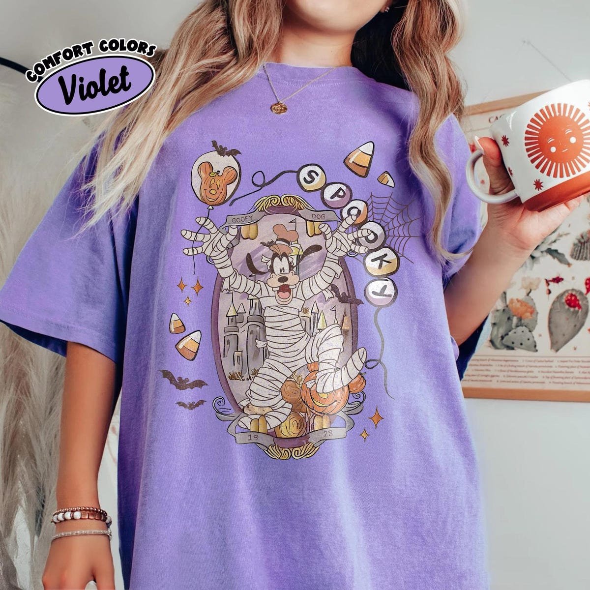 Retro Spooky Disney Skeleton Halloween Shirt Family Trip 2025 Tee