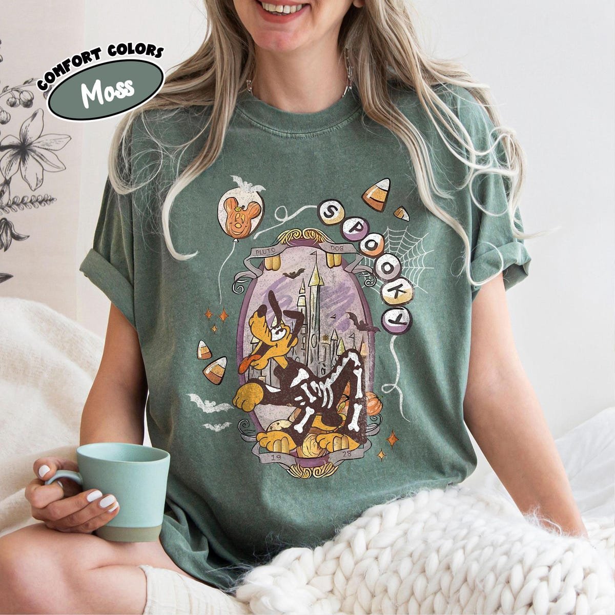Retro Spooky Disney Skeleton Halloween Shirt Family Trip 2025 Tee