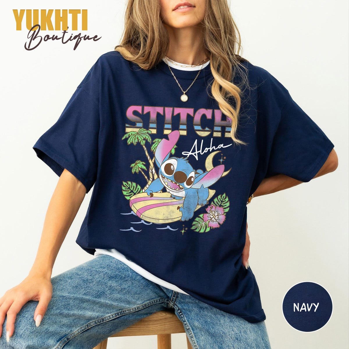 Retro Stitch Beach Shirt Disney Vacation Apparel