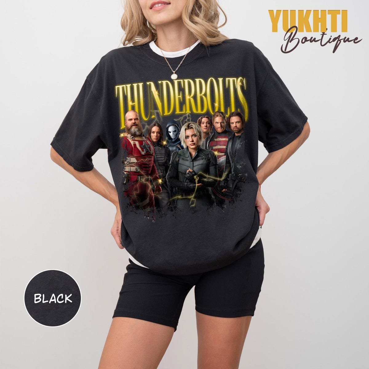 Retro Thunderbolts Bootleg Shirt Marvel Super Heroes Sebastian Stan Tee
