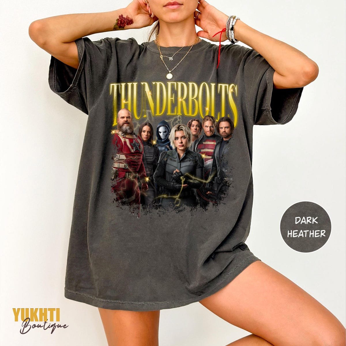 Retro Thunderbolts Bootleg Shirt Marvel Super Heroes Sebastian Stan Tee