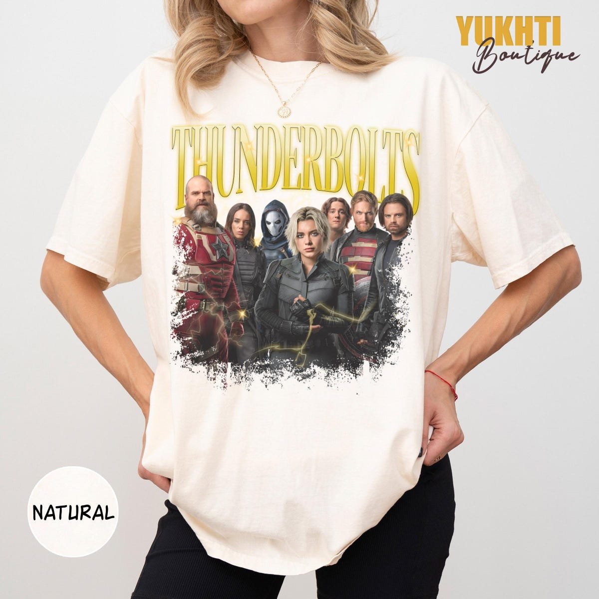 Retro Thunderbolts Bootleg Shirt Marvel Super Heroes Sebastian Stan Tee