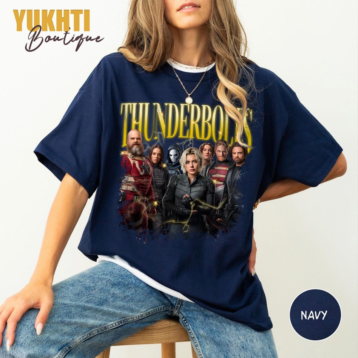 Retro Thunderbolts Bootleg Shirt Marvel Super Heroes Sebastian Stan Tee