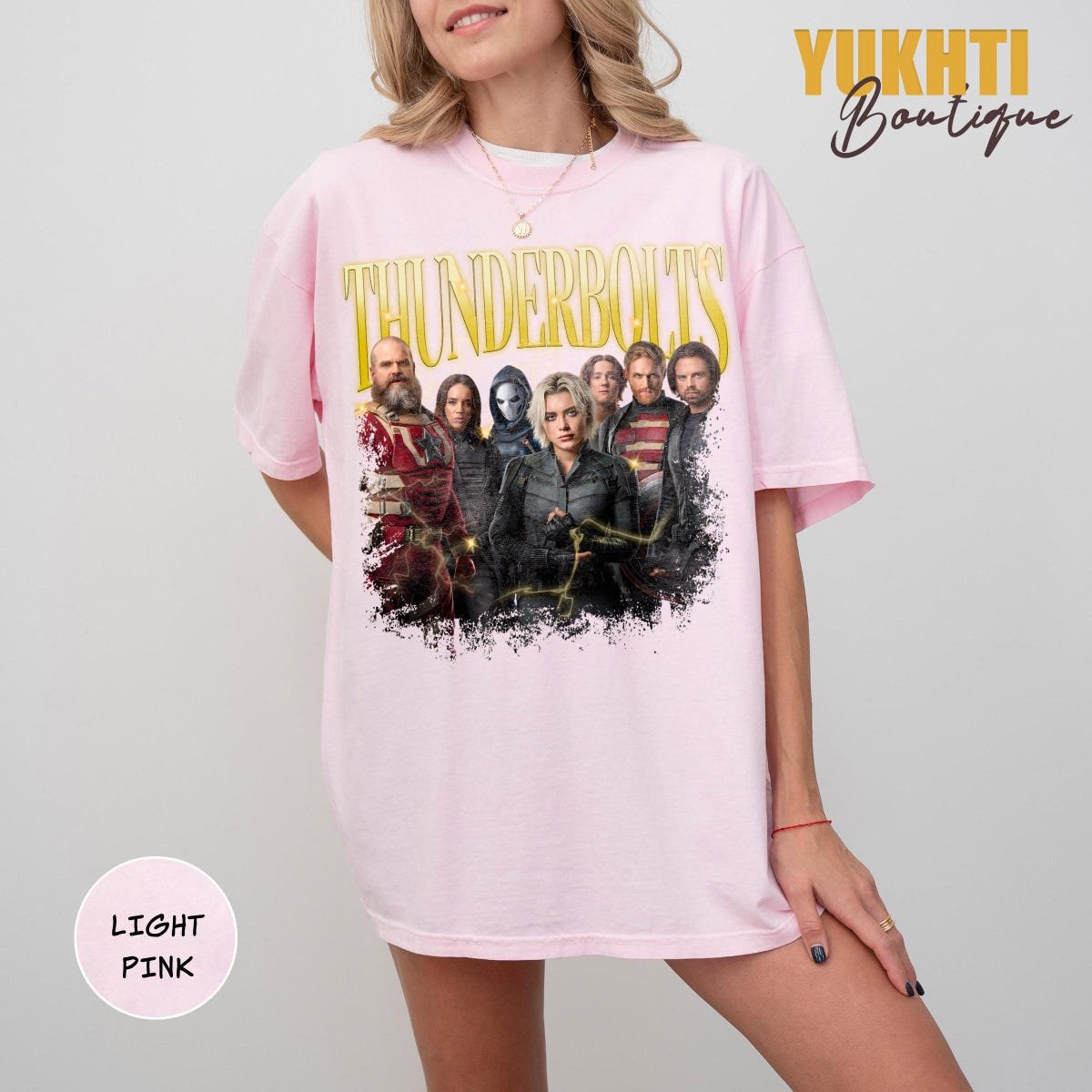 Retro Thunderbolts Bootleg Shirt Marvel Super Heroes Sebastian Stan Tee
