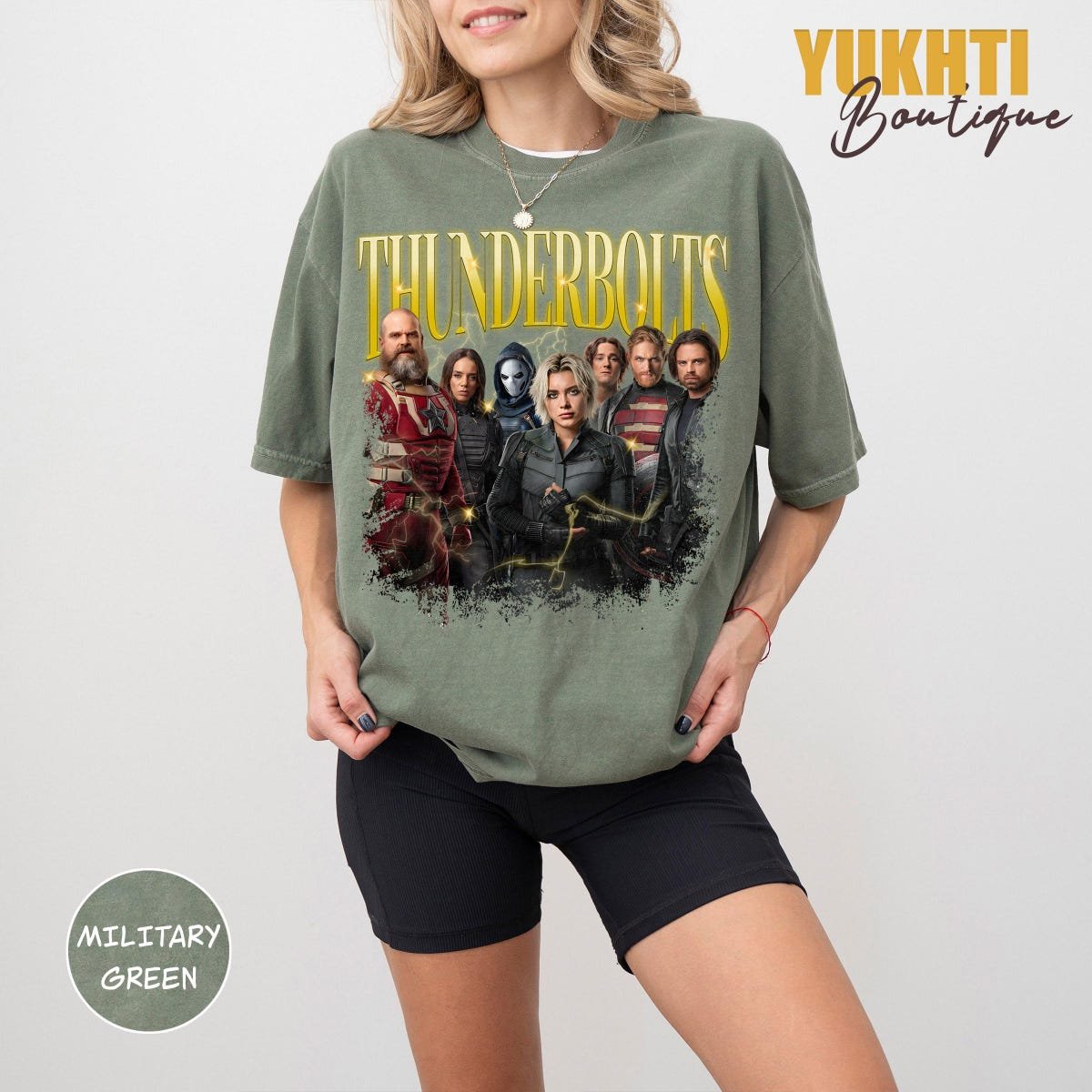 Retro Thunderbolts Bootleg Shirt Marvel Super Heroes Sebastian Stan Tee