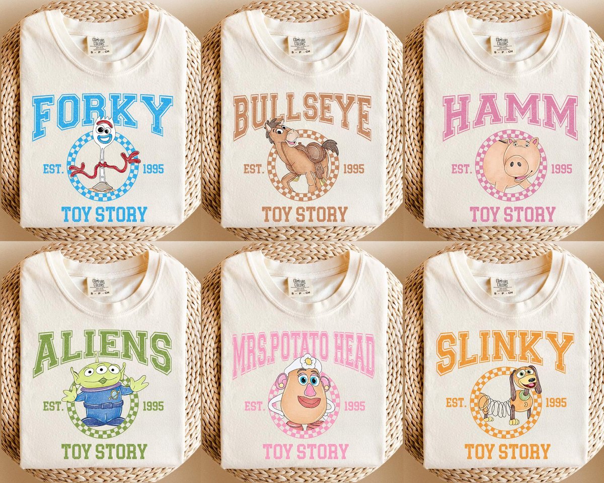 Retro Toy Story Shirt Woody Buzz Family Matching Tee Pixar Birthday