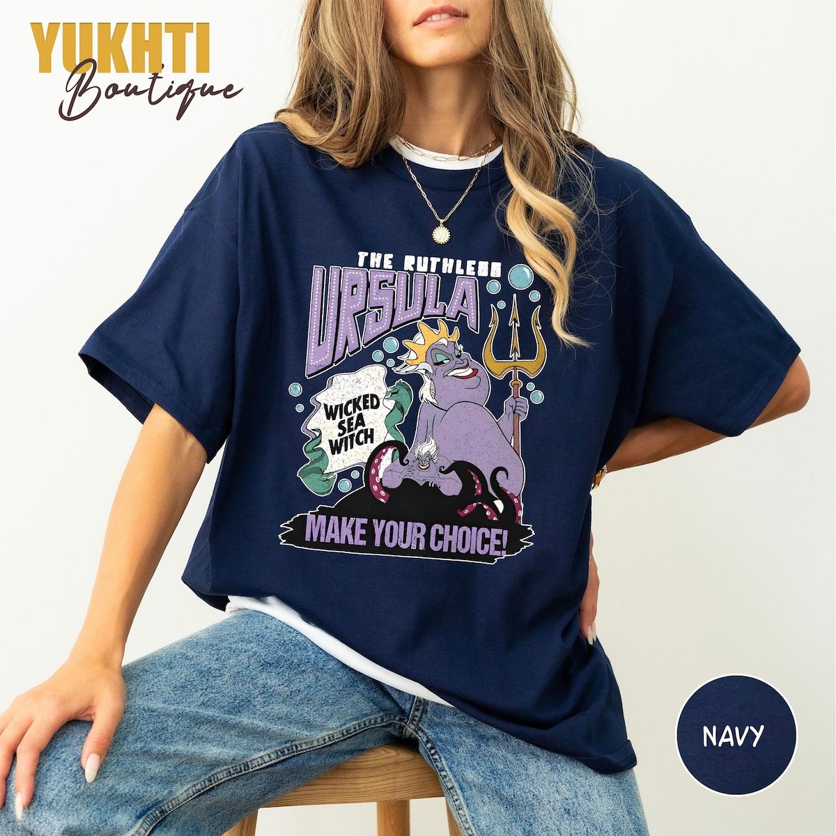Retro Ursula Sea Witch Shirt Disney Villain Tee Little Mermaid Gift