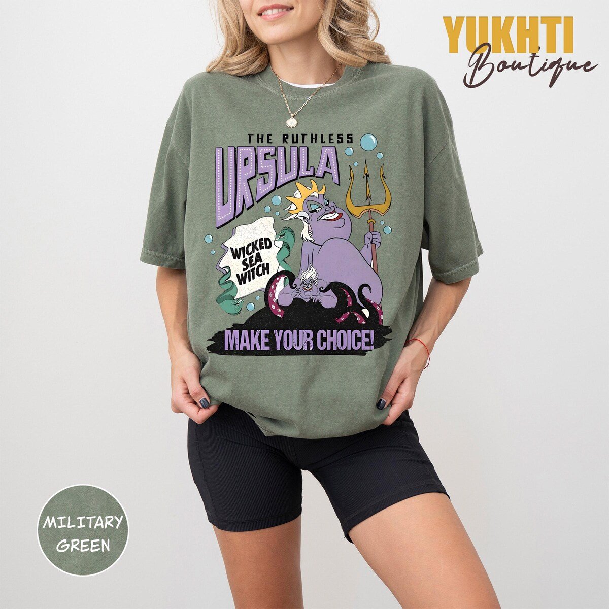 Retro Ursula Sea Witch Shirt Disney Villain Tee Little Mermaid Gift