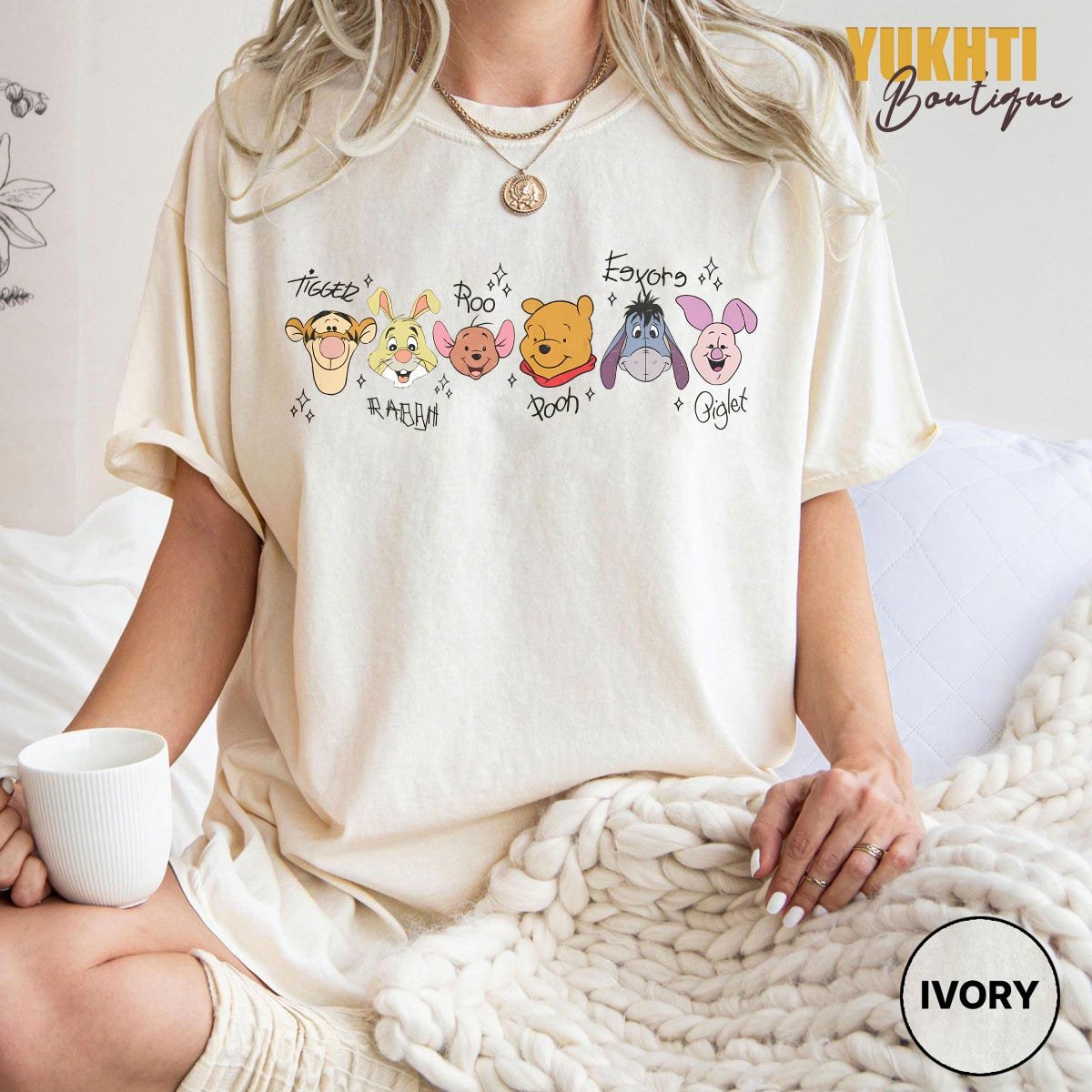 Retro Winnie The Pooh Character Shirts Disney Family Trip Tee