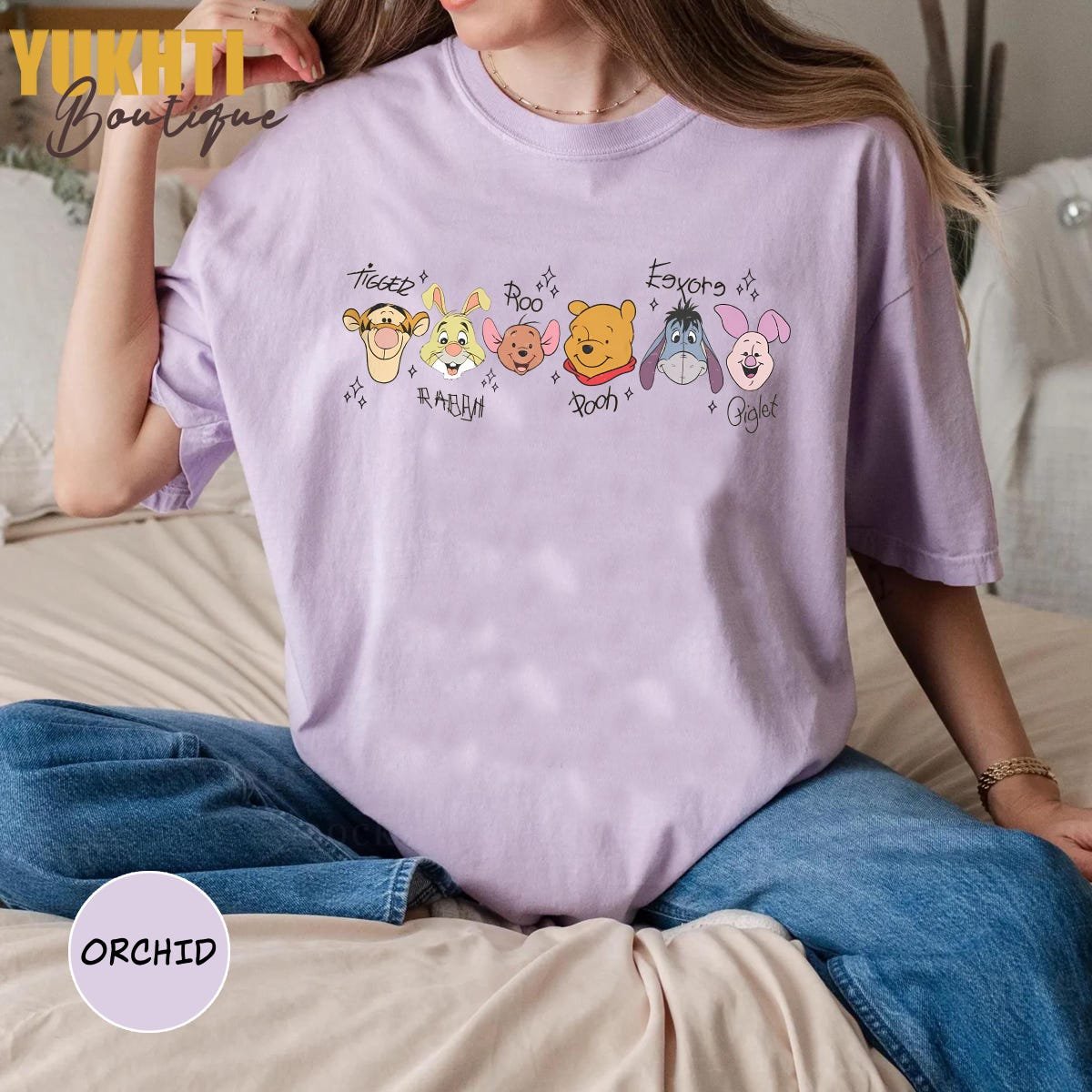 Retro Winnie The Pooh Character Shirts Disney Family Trip Tee