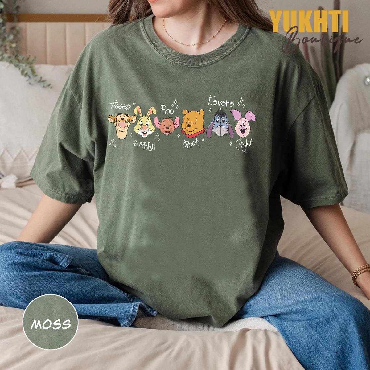 Retro Winnie The Pooh Character Shirts Disney Family Trip Tee