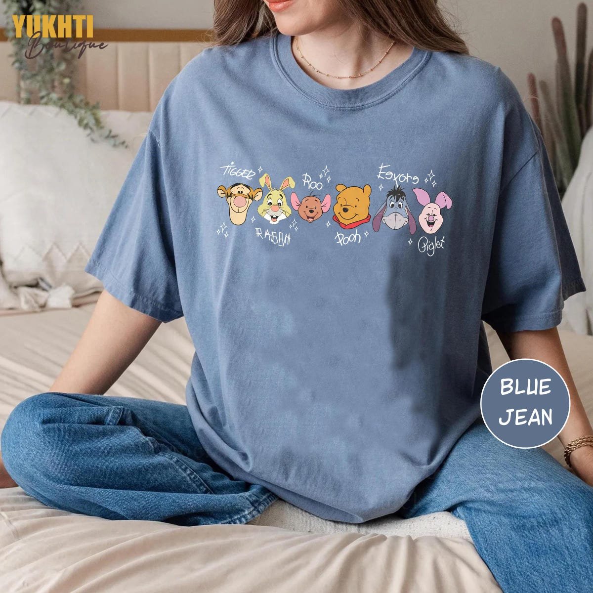 Retro Winnie The Pooh Character Shirts Disney Family Trip Tee