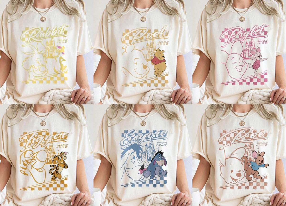 Retro Winnie the Pooh Friends Shirt Classic Disney Vacation Tee