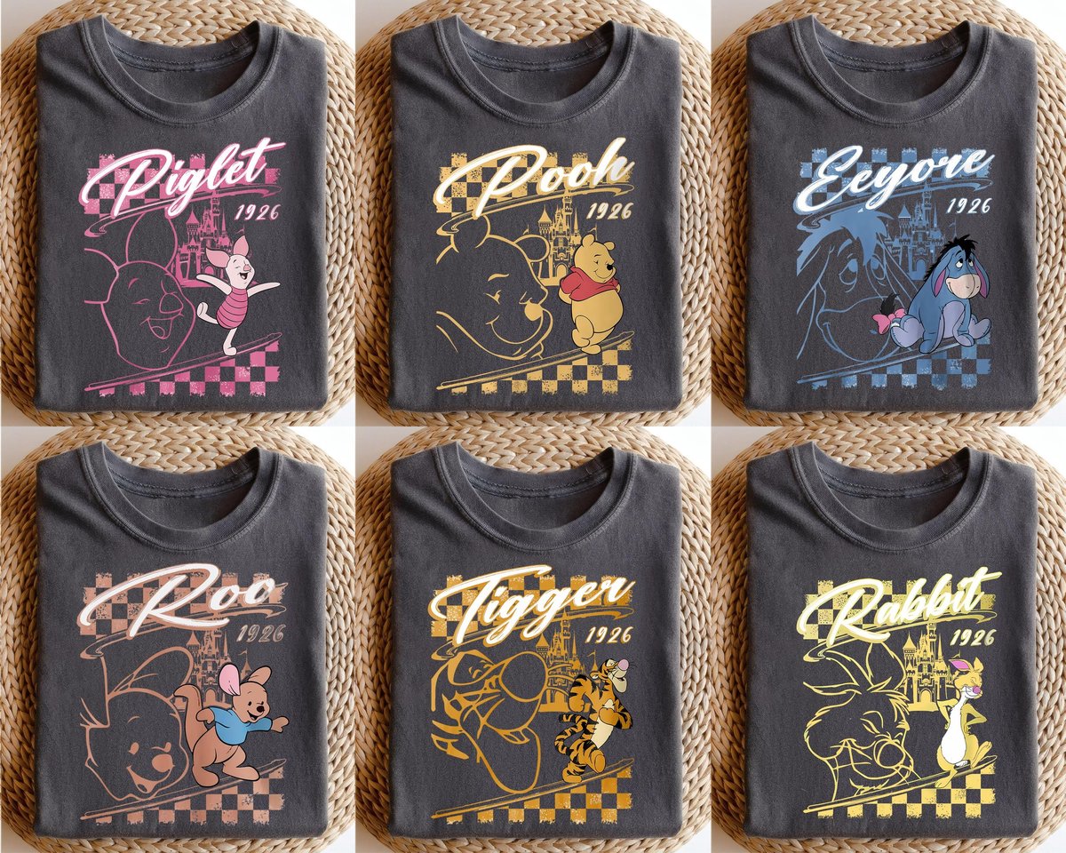 Retro Winnie the Pooh Friends Shirt Classic Disney Vacation Tee