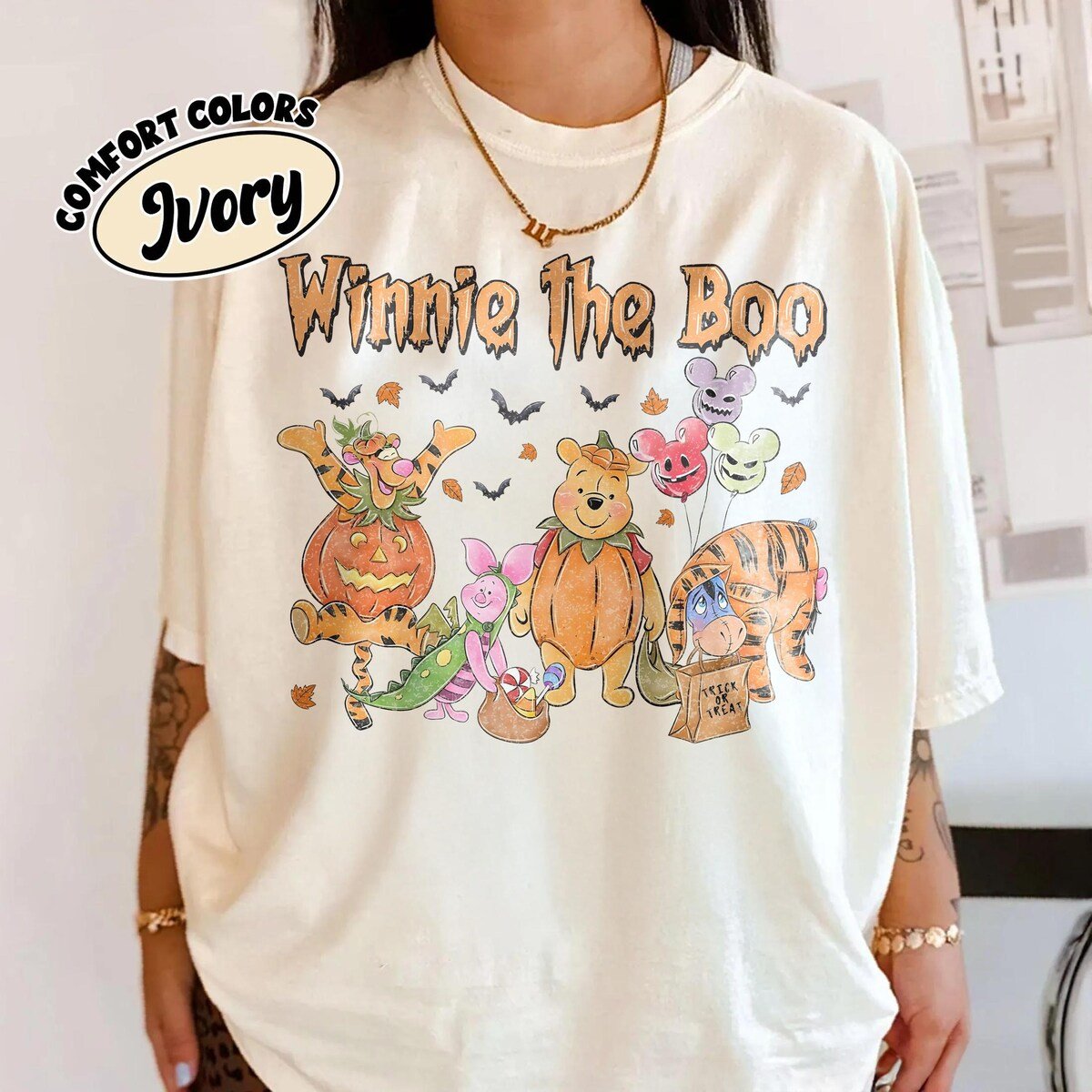 Retro Winnie the Pooh Halloween Shirts Pumpkin Fall Tee Tigger Piglet