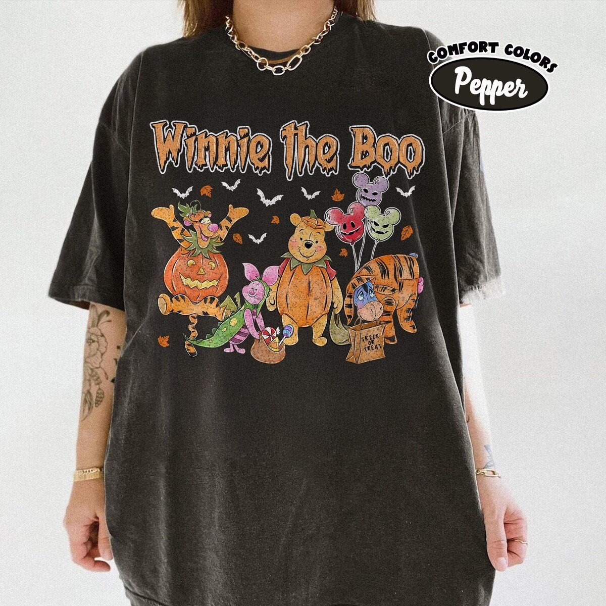 Retro Winnie the Pooh Halloween Shirts Pumpkin Fall Tee Tigger Piglet