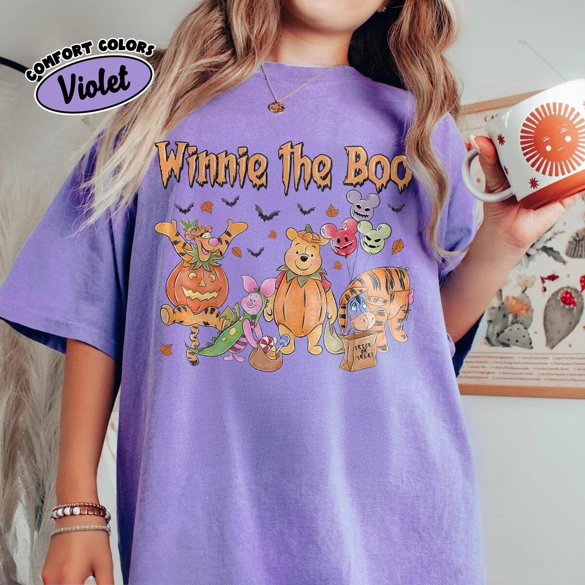 Retro Winnie the Pooh Halloween Shirts Pumpkin Fall Tee Tigger Piglet