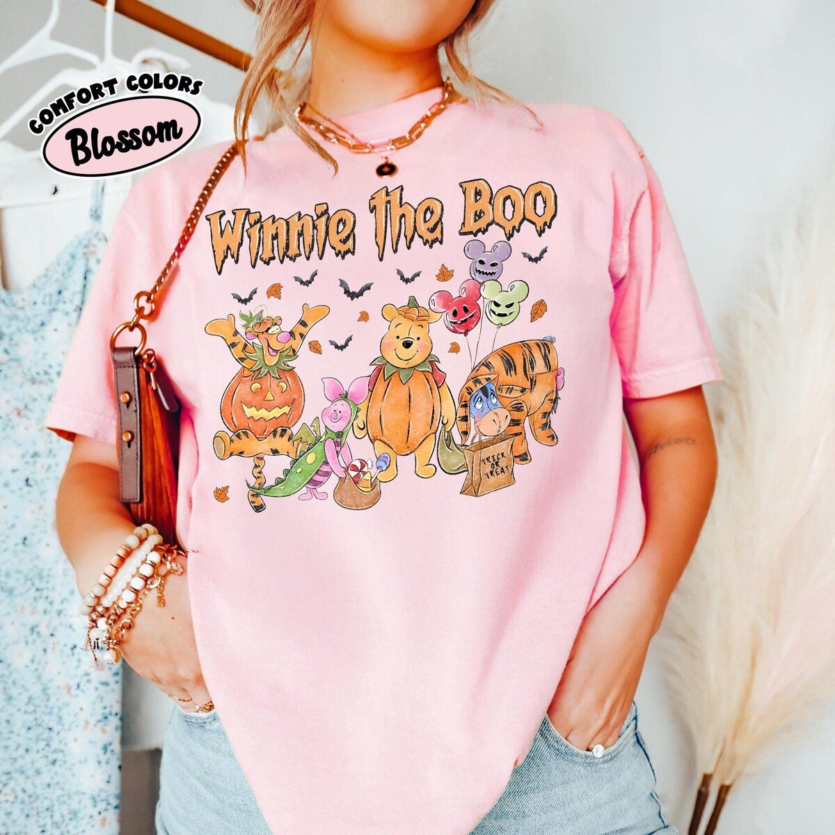 Retro Winnie the Pooh Halloween Shirts Pumpkin Fall Tee Tigger Piglet