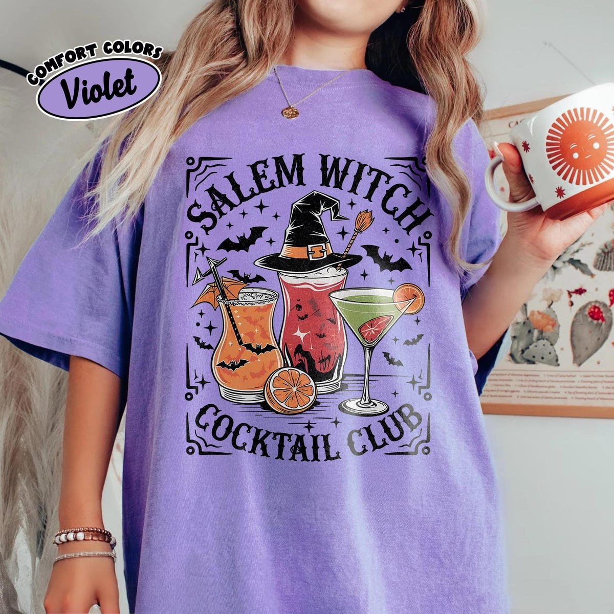 Salem Witch Halloween Shirt Spooky Witchy Vibes Fall Aesthetic Tee