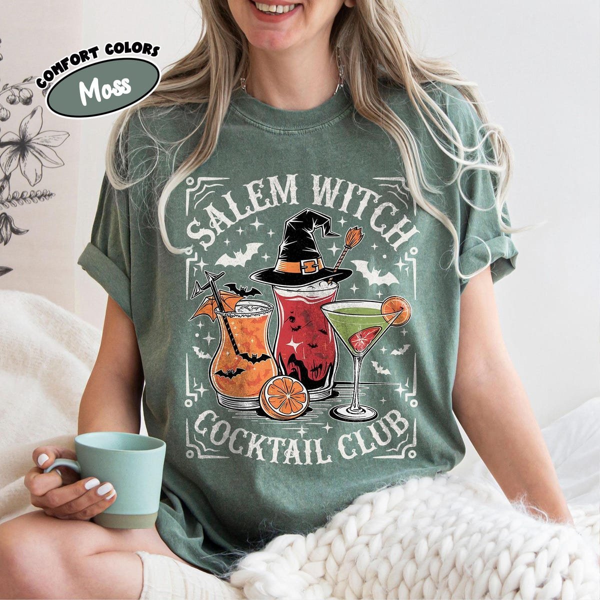 Salem Witch Halloween Shirt Spooky Witchy Vibes Fall Aesthetic Tee