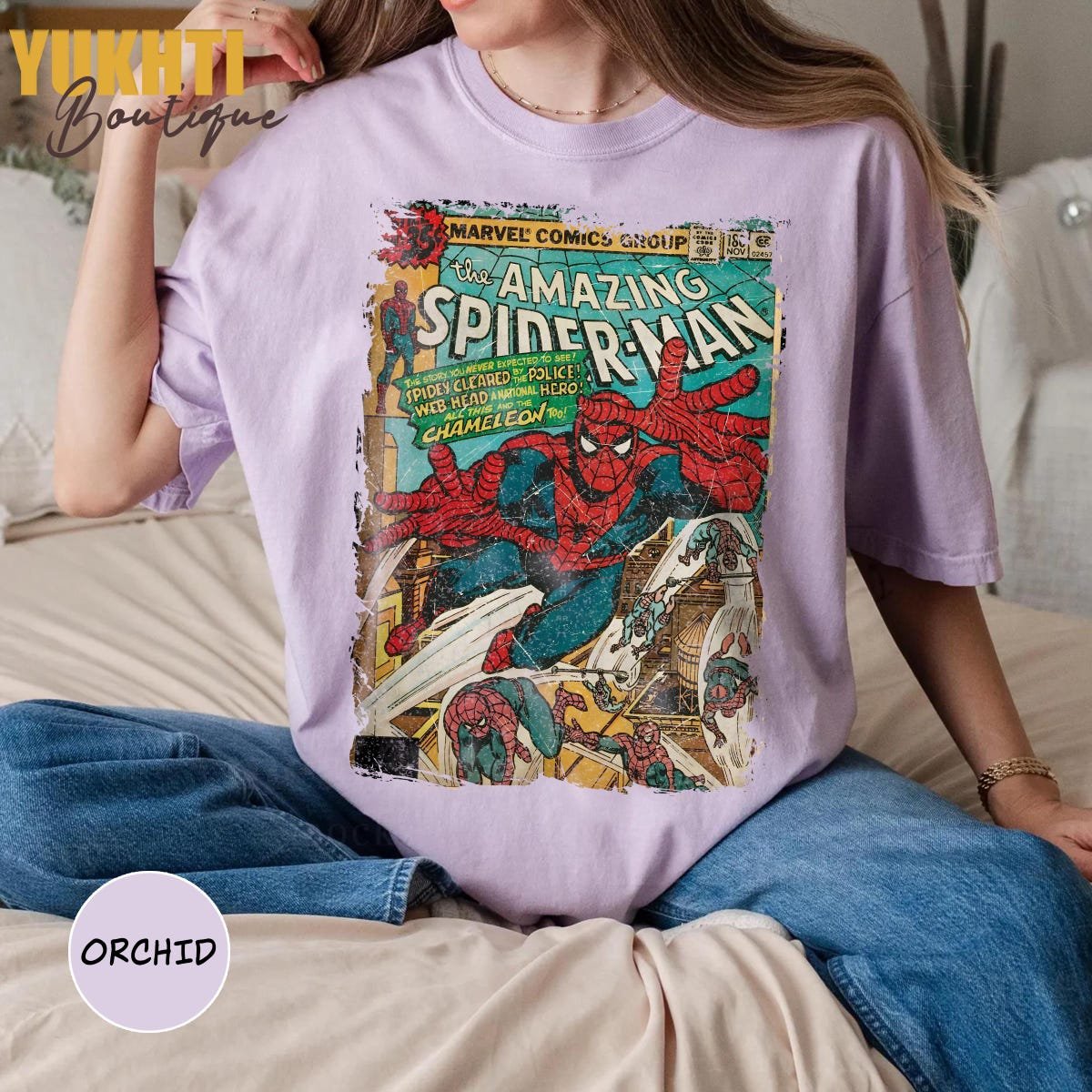 Spider-Man Vintage Shirt Marvel Avengers Superhero Gift Tee