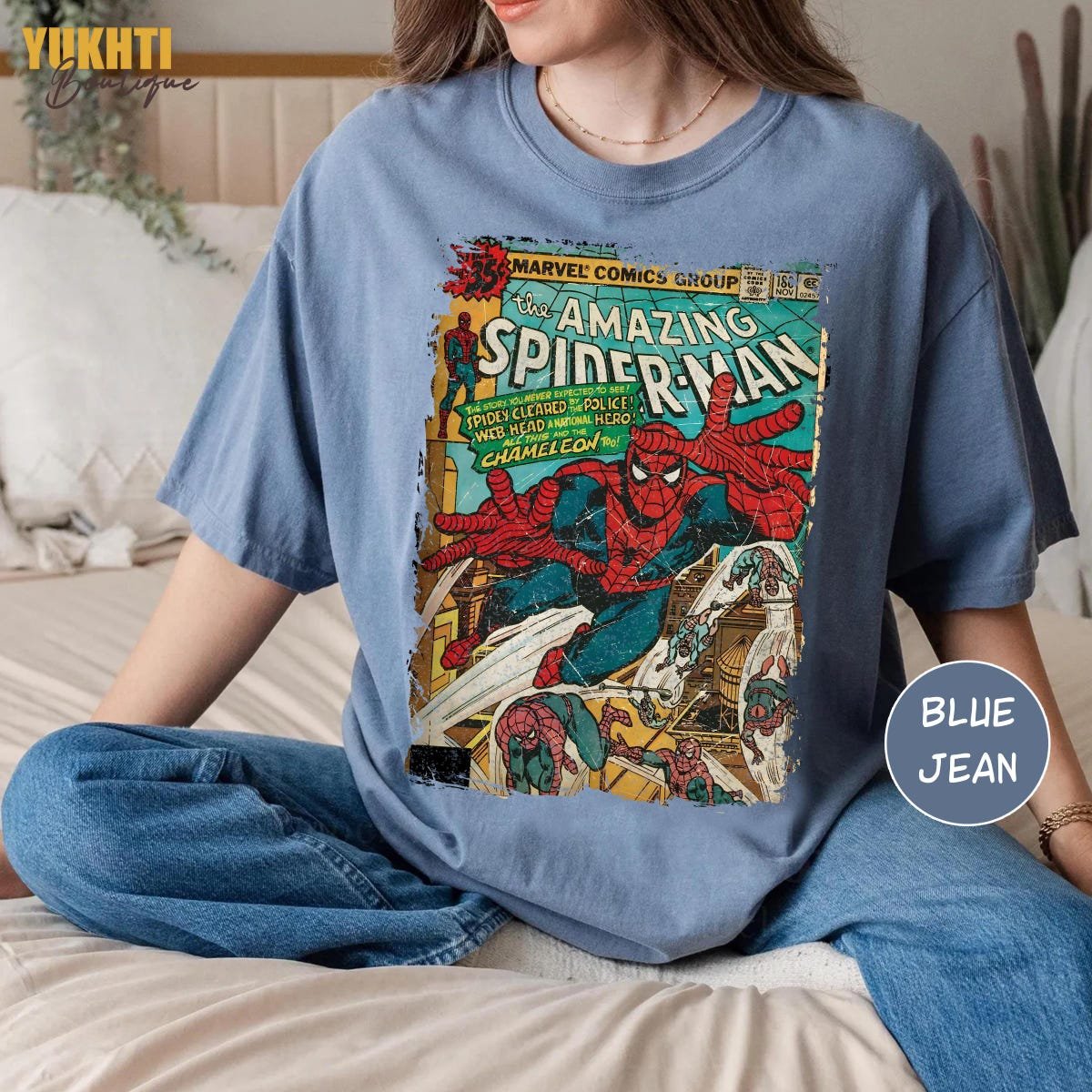 Spider-Man Vintage Shirt Marvel Avengers Superhero Gift Tee