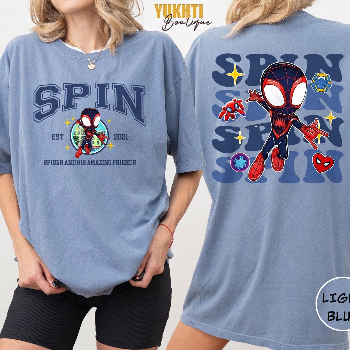 Spider-Verse Shirt Miles Morales Gwen Marvel Tee Graphic Comic Fan Gift