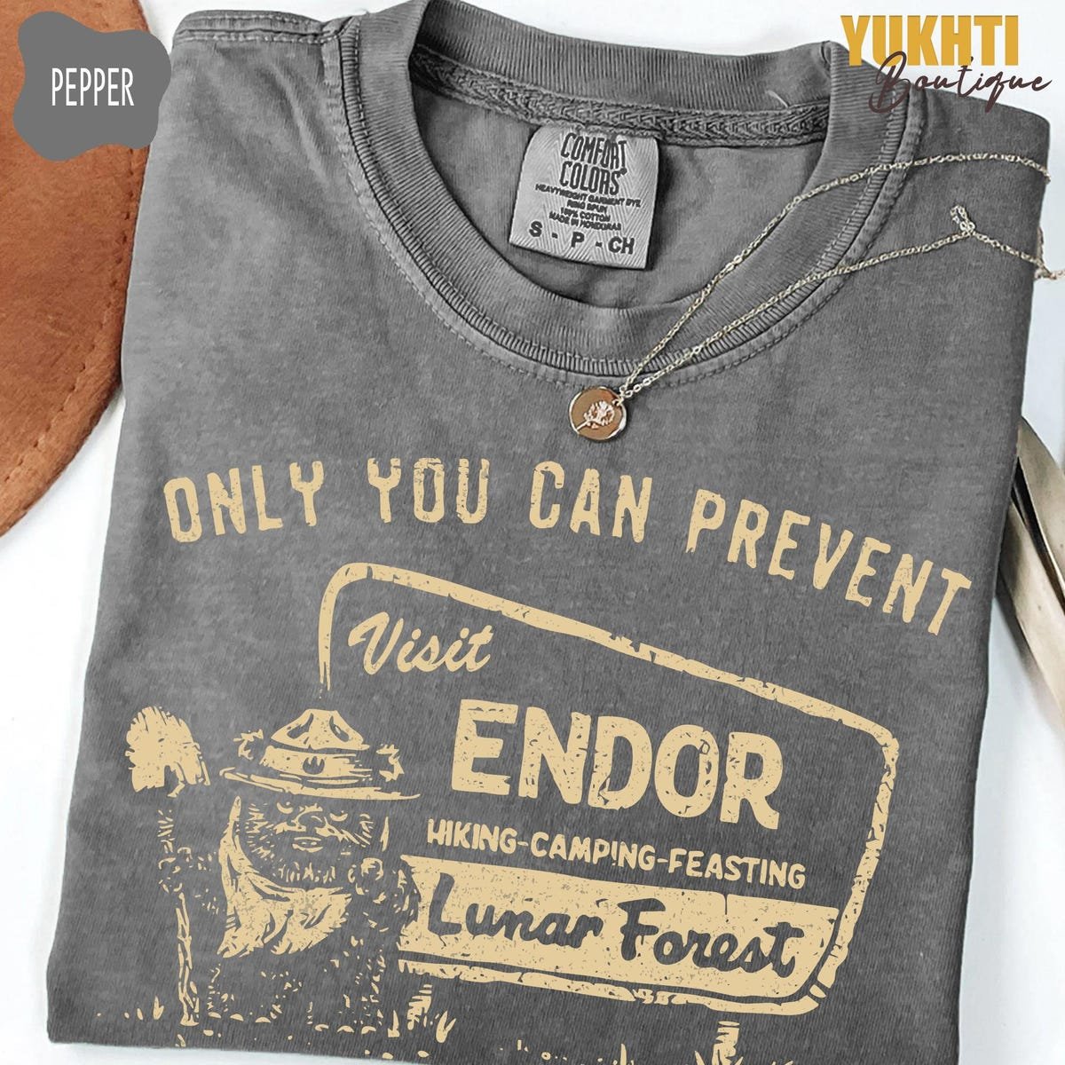 Star Wars Endor Ewok Hiking Tee Galactic Forest Adventure Shirt