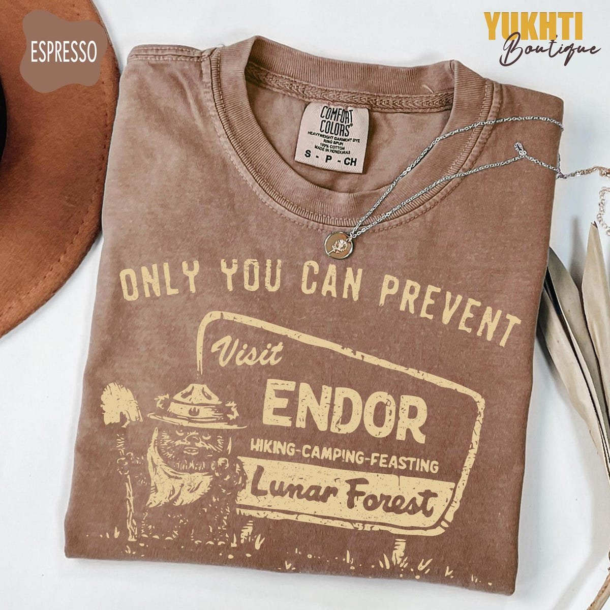 Star Wars Endor Ewok Hiking Tee Galactic Forest Adventure Shirt