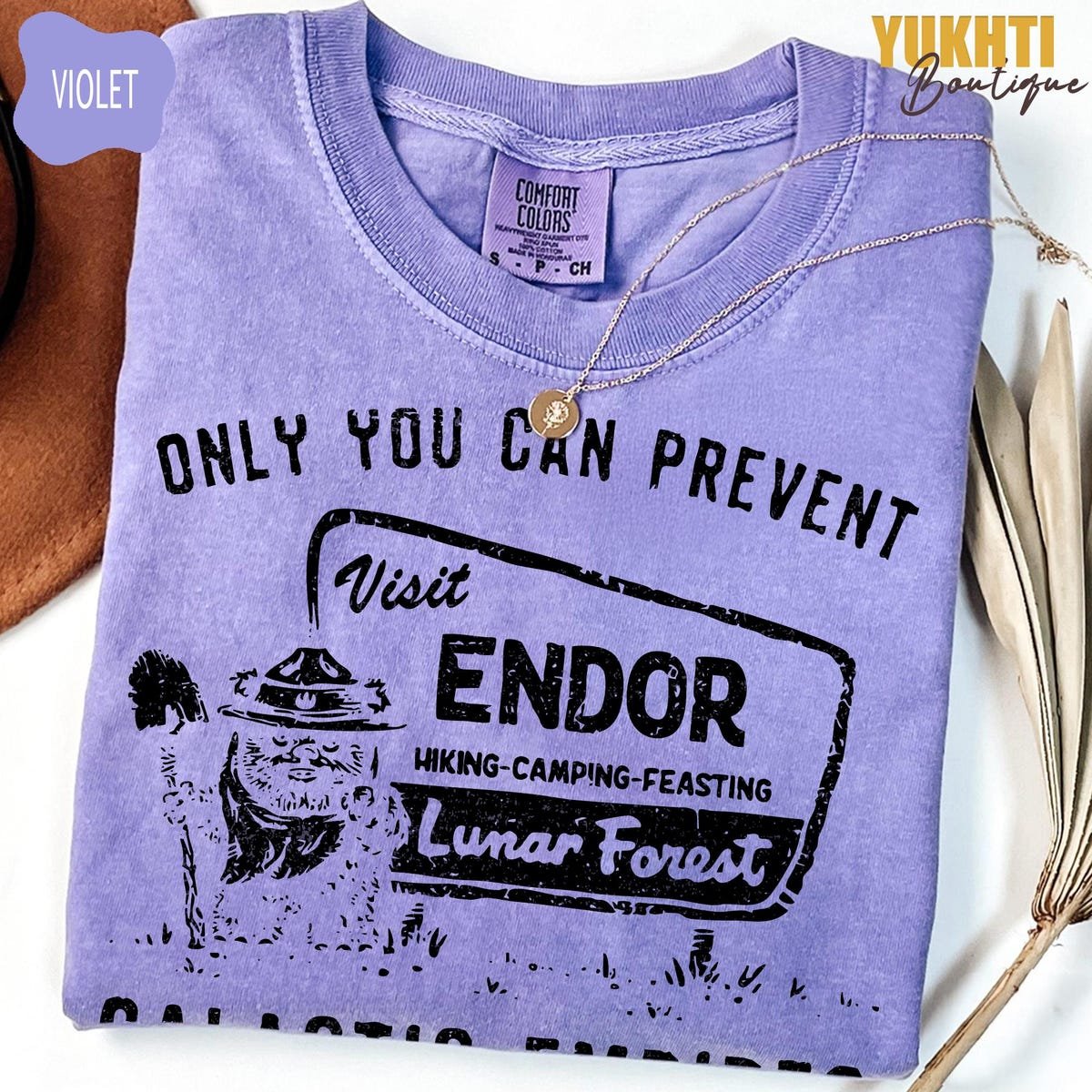 Star Wars Endor Ewok Hiking Tee Galactic Forest Adventure Shirt