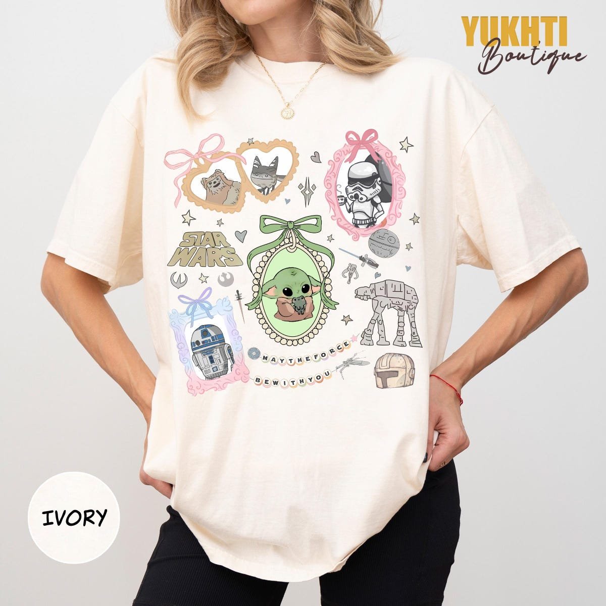 Star Wars Kawaii Grogu Tee Retro Coquette Pastel Shirt