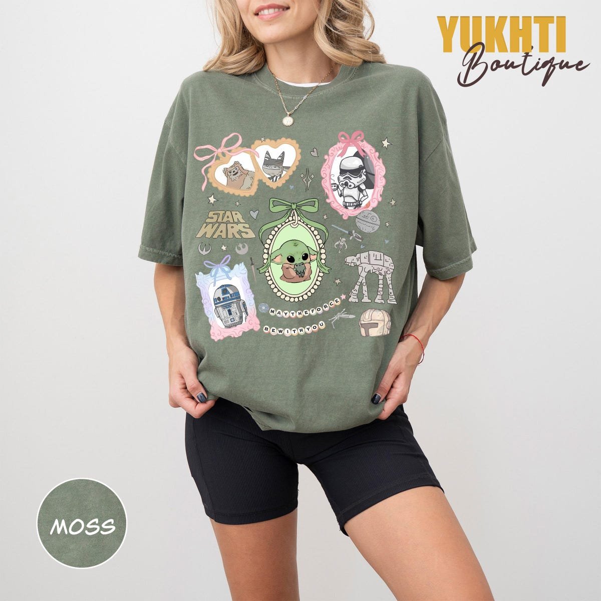 Star Wars Kawaii Grogu Tee Retro Coquette Pastel Shirt